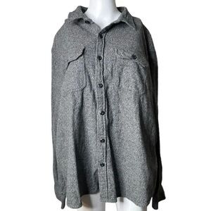 Old Navy Black Jack Regular Fit Button Down Warm Shirt Grey Size XXL